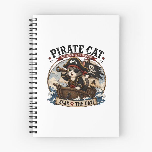 Item preview, Pirate Cat Cute Vintage Cartoon Design designed and sold by AMICO77.