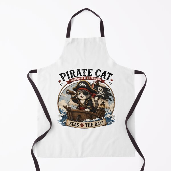 Item preview, Pirate Cat Cute Vintage Cartoon Design designed and sold by AMICO77.