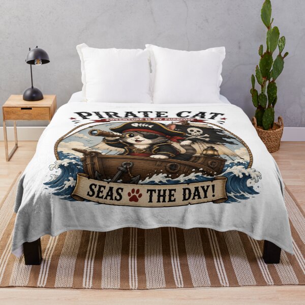 Item preview, Pirate Cat Cute Vintage Cartoon Design designed and sold by AMICO77.