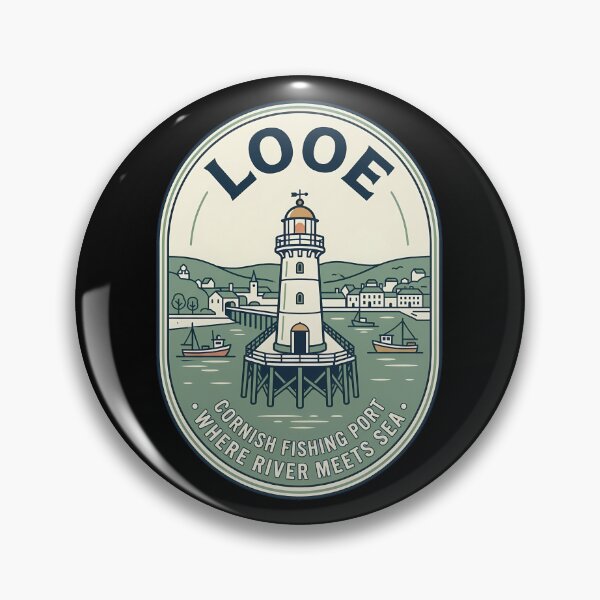 Item preview, Looe Cornwall Lighthouse Vintage Travel Emblem designed and sold by k3rstman1.