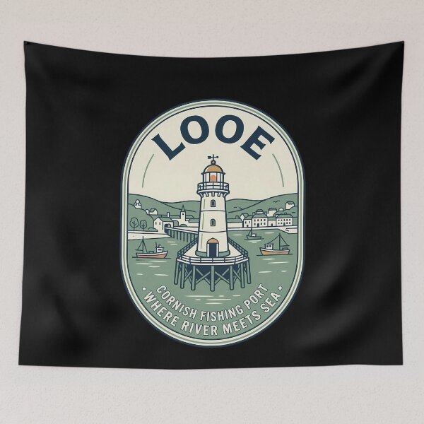 Item preview, Looe Cornwall Lighthouse Vintage Travel Emblem designed and sold by k3rstman1.
