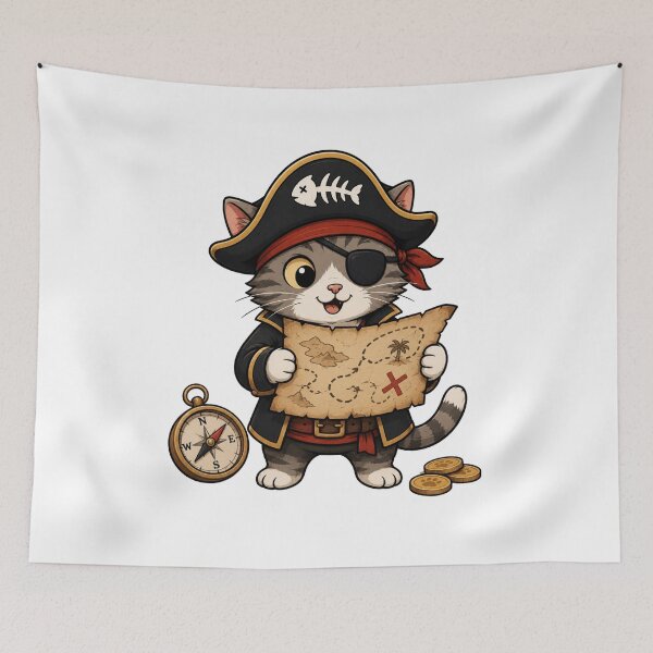 Item preview,  Pirate Cat Cute Vintage Cartoon Design designed and sold by AMICO77.