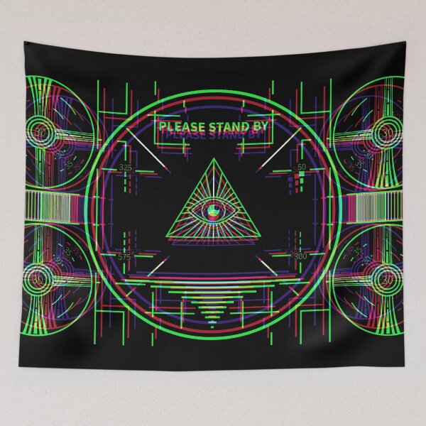 Item preview, Illuminati Stand By Synthwave - Dark 2 designed and sold by animinimal.