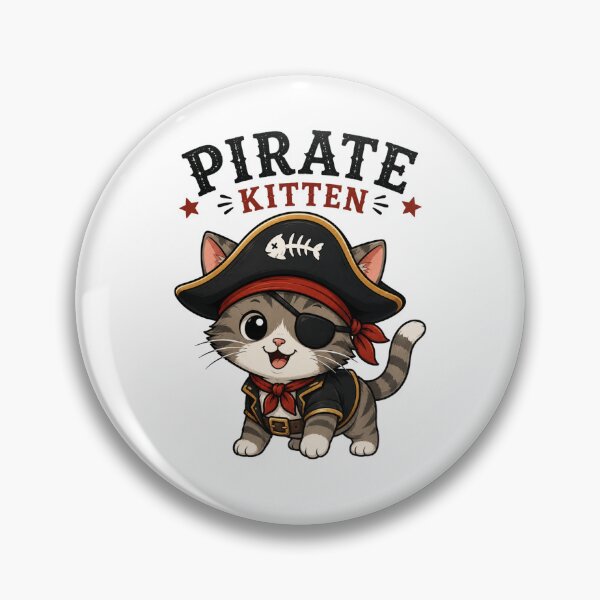 Item preview, Pirate Cat Cute Vintage Cartoon Design designed and sold by AMICO77.