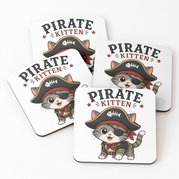 Item preview, Pirate Cat Cute Vintage Cartoon Design designed and sold by AMICO77.