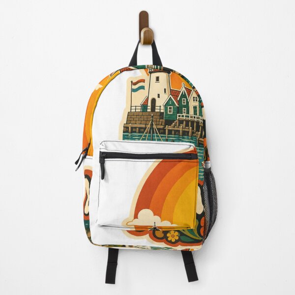 Item preview, Marken Netherlands Travel Souvenir - Retro Illustration designed and sold by VisualArtsOasis.
