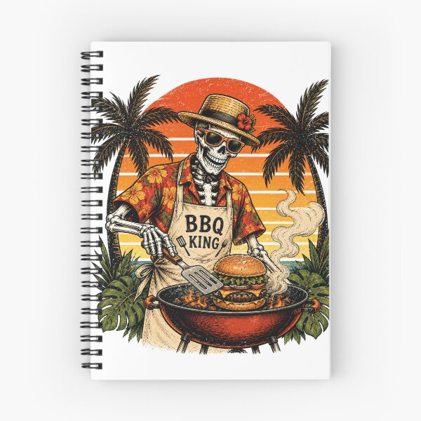 Item preview, Skeleton BBQ King Grilling Burger Hawaiian Cookout designed and sold by the-dovlat.