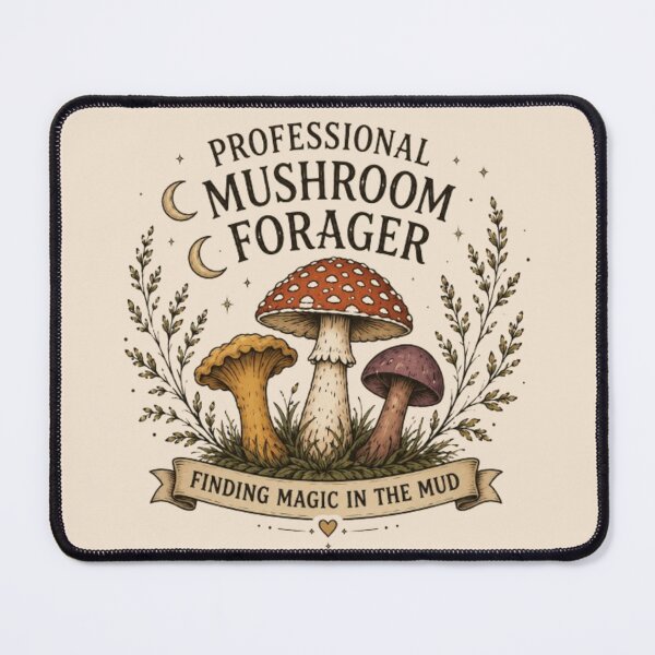 Item preview, Professional Forager – Vintage Mushroom Cottagecore Nature Lover Design designed and sold by Moonwoven Studio.