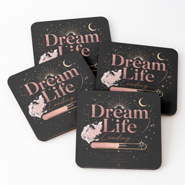 Item preview, Dream Life Loading… | Manifestation Aesthetic | Motivational Quote designed and sold by Echo_Lane.