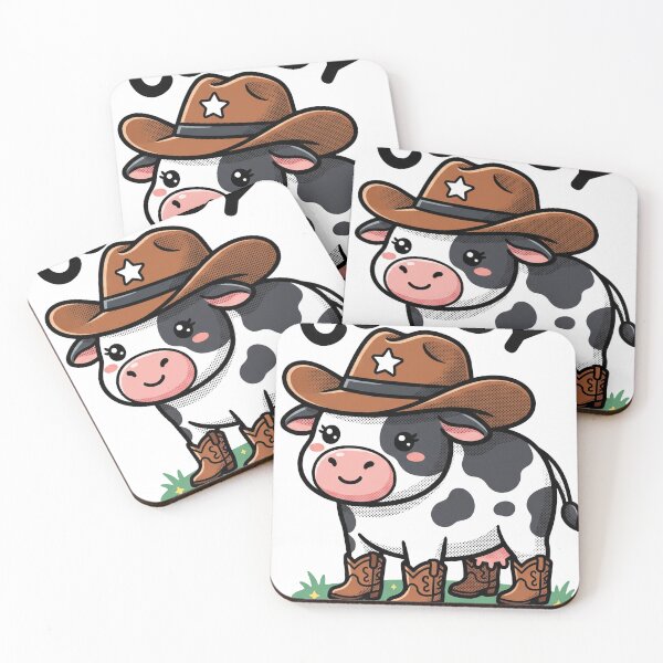 Item preview, Cowdy Cute Cowboy Cow Western Kawaii Aesthetic designed and sold by AdyKurniawan.