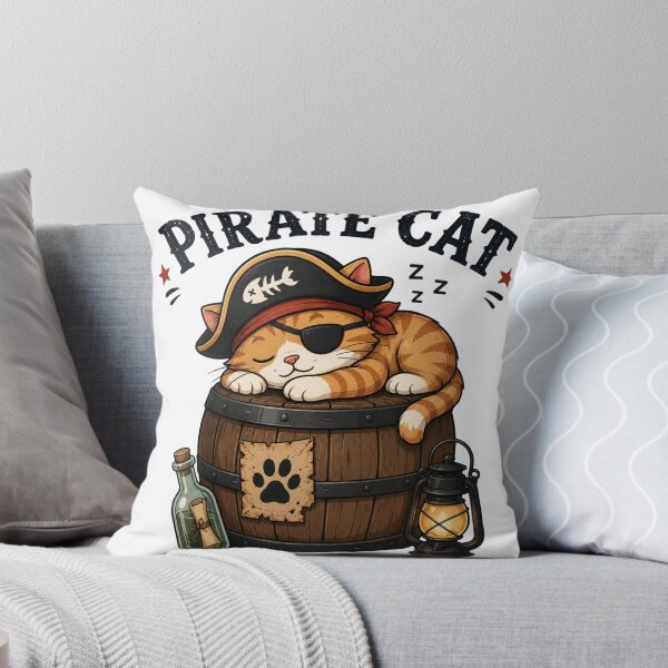 Item preview, Pirate Cat Cute Vintage Cartoon Design designed and sold by AMICO77.
