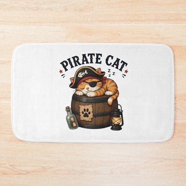 Item preview, Pirate Cat Cute Vintage Cartoon Design designed and sold by AMICO77.