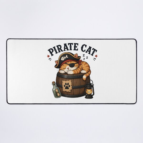 Item preview, Pirate Cat Cute Vintage Cartoon Design designed and sold by AMICO77.