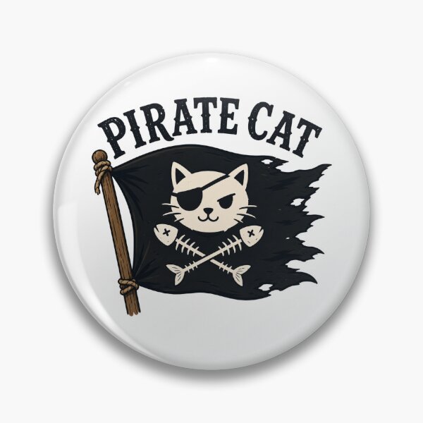 Item preview, Pirate Cat Cute Vintage Cartoon Design designed and sold by AMICO77.