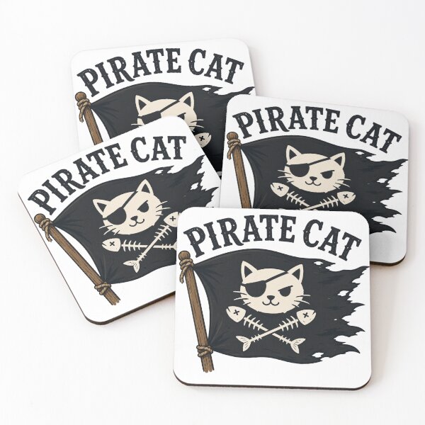 Item preview, Pirate Cat Cute Vintage Cartoon Design designed and sold by AMICO77.