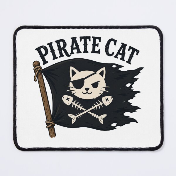 Item preview, Pirate Cat Cute Vintage Cartoon Design designed and sold by AMICO77.