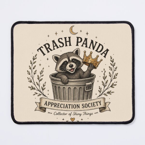 Item preview, Trash Panda Appreciation Society - Collector of Shiny Things Raccoon Funny Vintage Graphic designed and sold by Moonwoven Studio.