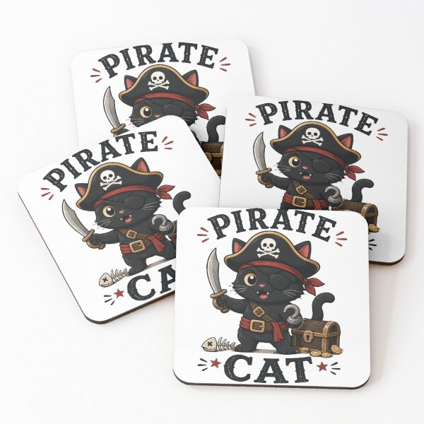 Item preview, Pirate Cat Cute Vintage Cartoon Design designed and sold by AMICO77.