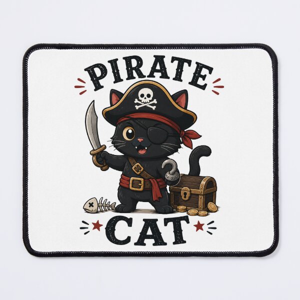 Item preview, Pirate Cat Cute Vintage Cartoon Design designed and sold by AMICO77.