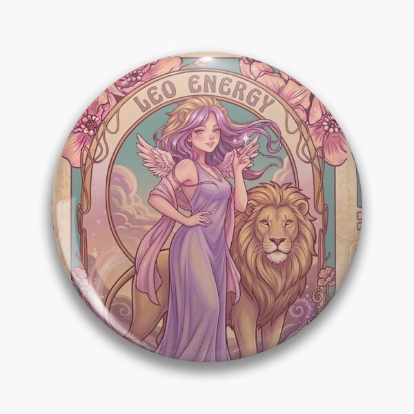 Item preview, Fantasy Angel Girl With Lion – Pastel Purple Aesthetic Art Print | Leo Zodiac Goddess with Lion Art | Leo Energy Celestial Astrology Illustration | Anime Fantasy Girl  designed and sold by RSDigitalPrintDesign.