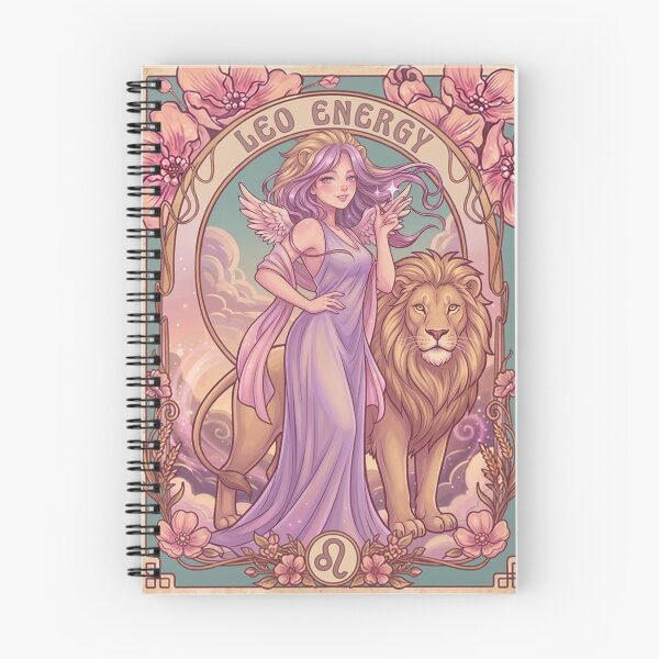 Item preview, Fantasy Angel Girl With Lion – Pastel Purple Aesthetic Art Print | Leo Zodiac Goddess with Lion Art | Leo Energy Celestial Astrology Illustration | Anime Fantasy Girl  designed and sold by RSDigitalPrintDesign.