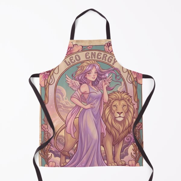 Item preview, Fantasy Angel Girl With Lion – Pastel Purple Aesthetic Art Print | Leo Zodiac Goddess with Lion Art | Leo Energy Celestial Astrology Illustration | Anime Fantasy Girl designed and sold by RSDigitalPrintDesign.