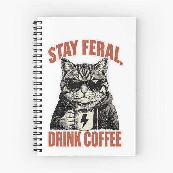 Item preview, Stay Feral. Drink Coffee designed and sold by Designs By Ms Mal_Tas.