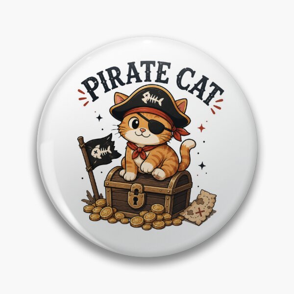 Item preview, Pirate Cat Cute Vintage Cartoon Design designed and sold by AMICO77.