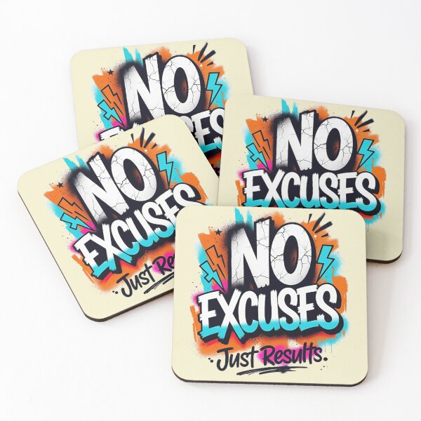 Item preview, No Excuses – Motivational Graffiti Art designed and sold by Dogandesighn.