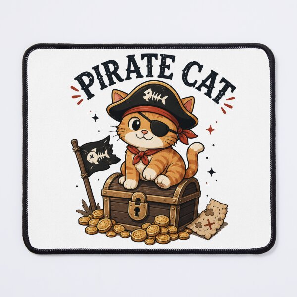 Item preview, Pirate Cat Cute Vintage Cartoon Design designed and sold by AMICO77.