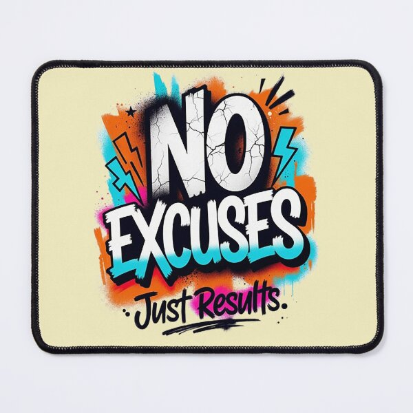 Item preview, No Excuses – Motivational Graffiti Art designed and sold by Dogandesighn.