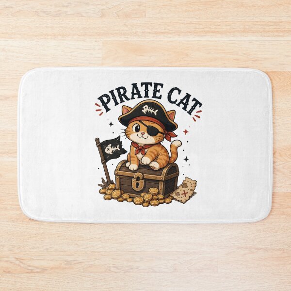 Item preview, Pirate Cat Cute Vintage Cartoon Design designed and sold by AMICO77.