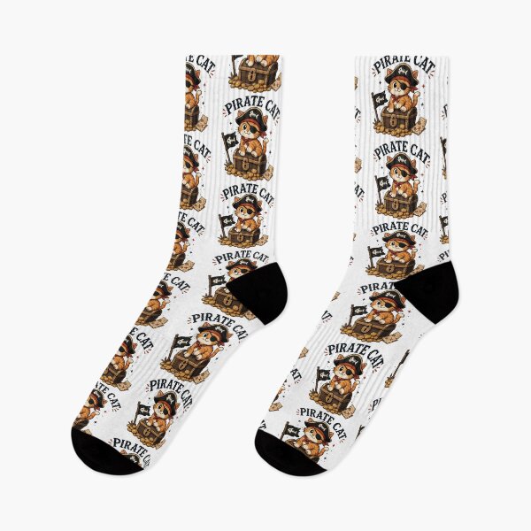 Item preview, Pirate Cat Cute Vintage Cartoon Design designed and sold by AMICO77.