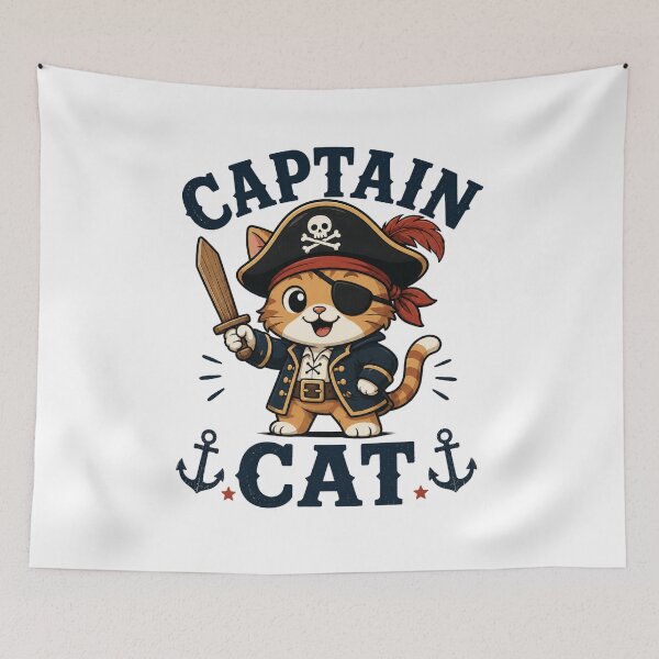 Item preview, Pirate Cat Cute Vintage Cartoon Design designed and sold by AMICO77.
