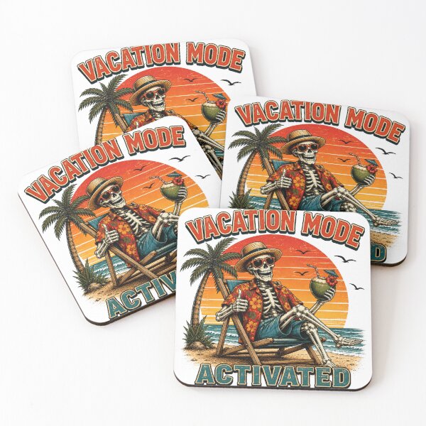 Item preview, Vacation Mode Activated Funny Skeleton Tropical Beach designed and sold by the-dovlat.