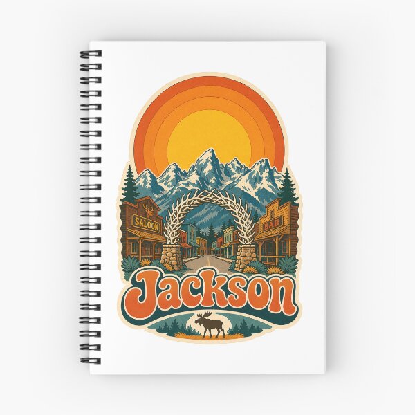Item preview, Jackson USA Travel Souvenir - Retro Illustration designed and sold by VisualArtsOasis.