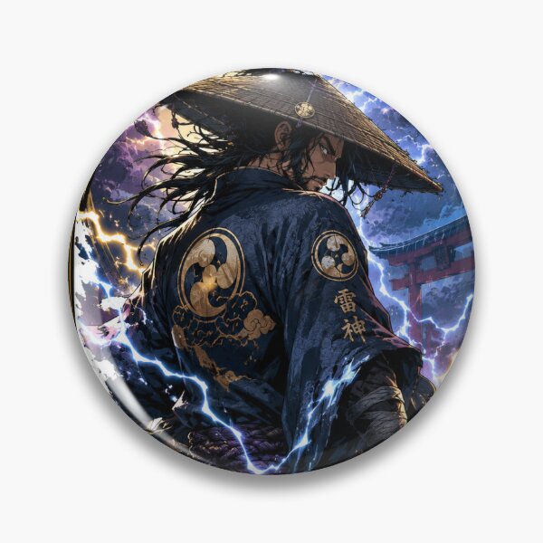 Item preview, Raijin Ronin – Thunder Samurai | Premium Anime Warrior Sticker designed and sold by SLAYTHESPACE.