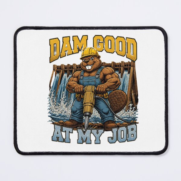 Item preview, Dam Good Builder Funny Beaver Construction Worker designed and sold by WonderMugStudio.