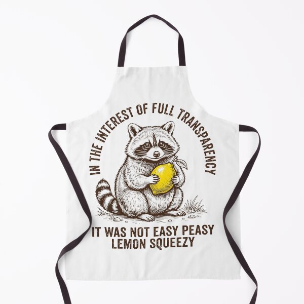 Item preview, Not Easy Peasy Lemon Squeezy Funny Raccoon Vintage Art designed and sold by AdyKurniawan.