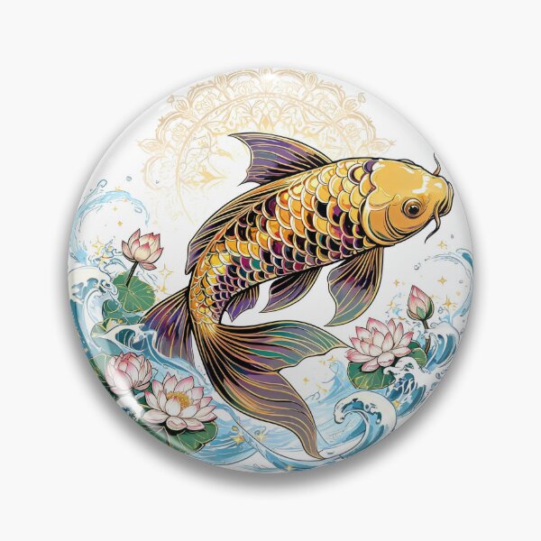Item preview, Golden Koi Fish — Lucky Asian Tattoo Art designed and sold by NUFADE.