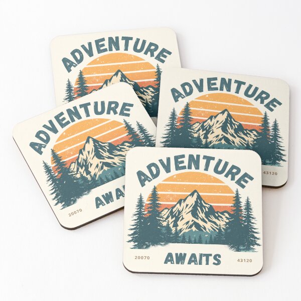 Item preview, Copy of Adventure Awaits Vintage Mountain Sunset Travel Design designed and sold by hazemabuhamda.