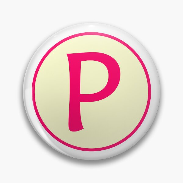 Item preview, Pink Alphabet Letter P Circle designed and sold by Jeallan Designs.