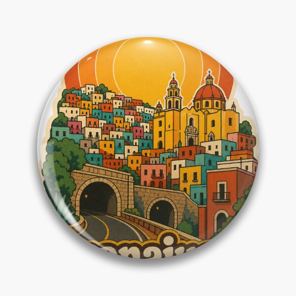 Item preview, Guanajuato Mexico Travel Souvenir - Retro Illustration designed and sold by VisualArtsOasis.
