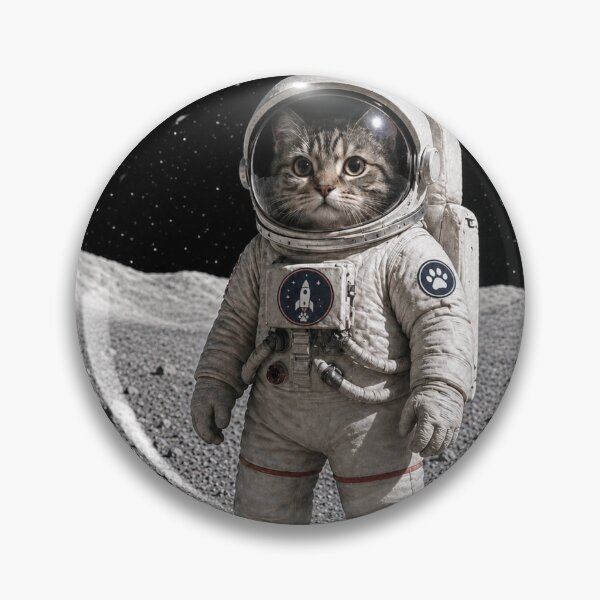 Item preview, Space Explorer Cat – Cute Astronaut Kitten on the Moon designed and sold by LittleGinnyArt.