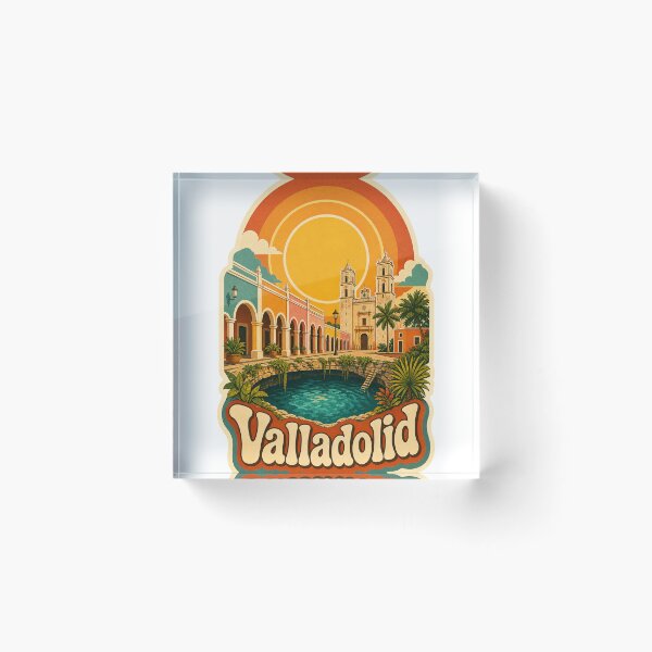 Item preview, Valladolid Mexico Travel Souvenir - Retro Illustration designed and sold by VisualArtsOasis.