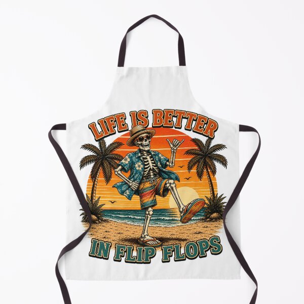 Item preview, Life Is Better in Flip Flops Funny Skeleton Beach designed and sold by the-dovlat.