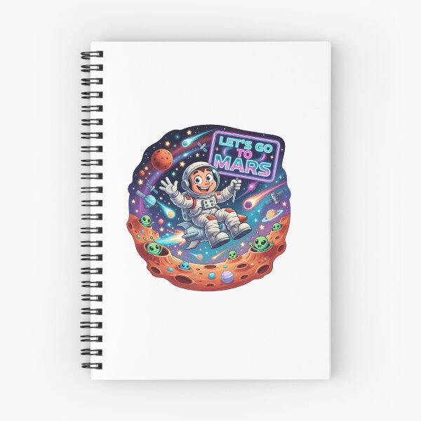 Item preview, Let's Go To Mars Space Cartoon Sticker designed and sold by Imaginarium of Chaos falcon88 .