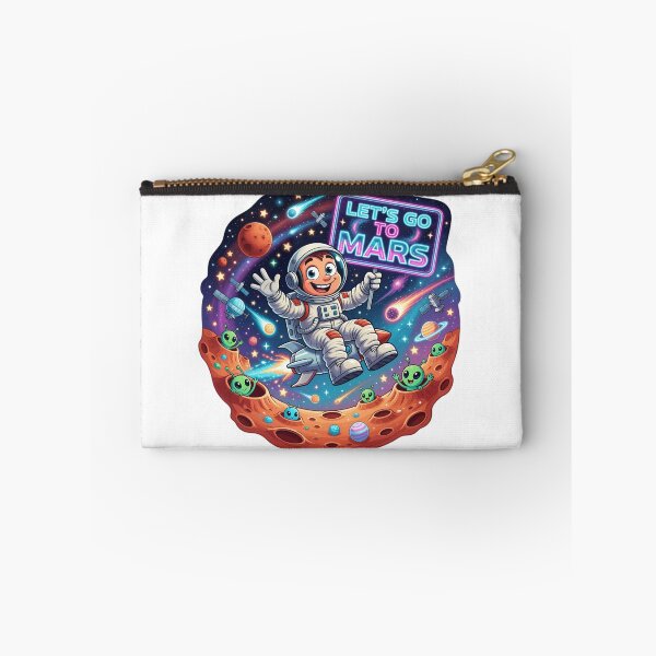 Item preview, Let's Go To Mars Space Cartoon Sticker designed and sold by Imaginarium of Chaos falcon88 .
