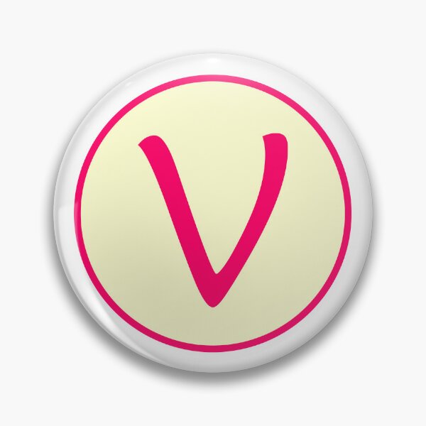 Item preview, Pink Alphabet Letter V Circle designed and sold by Jeallan Designs.