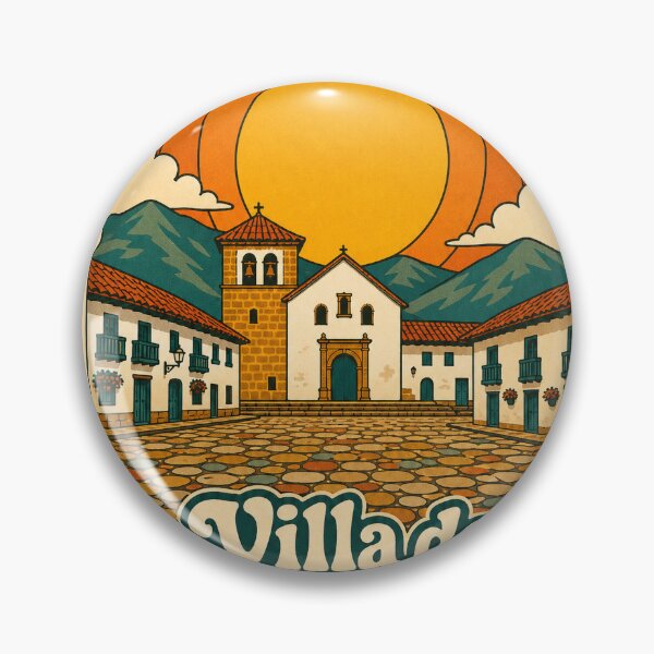 Item preview, Villa de Leyva Colombia Travel Souvenir - Retro Illustration designed and sold by VisualArtsOasis.
